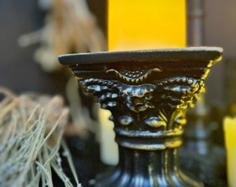 Gothic Pillar Candle Holder, Pedestal Candle Decor, Dark Academia, Gothic Victorian