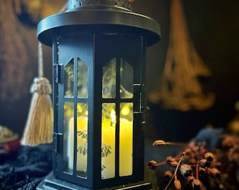 Gothic Candle Lantern, Gothic Decor, Witchy Decor, Candle Decor