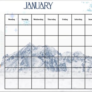 digital monthly planner. Printable A3,A4 & A5 size.