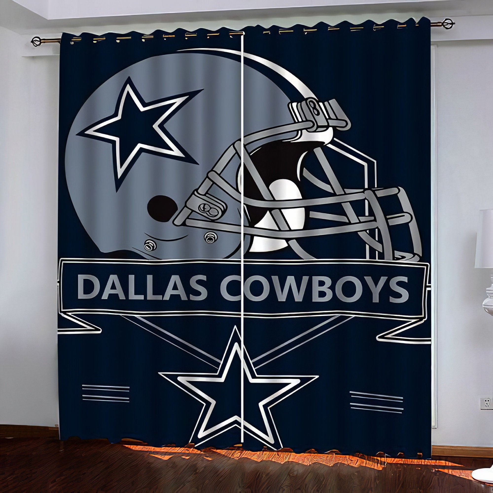 Dallas Cowboys 3D Gedruckte Wohnzimmer Grommet Fenster | Etsy
