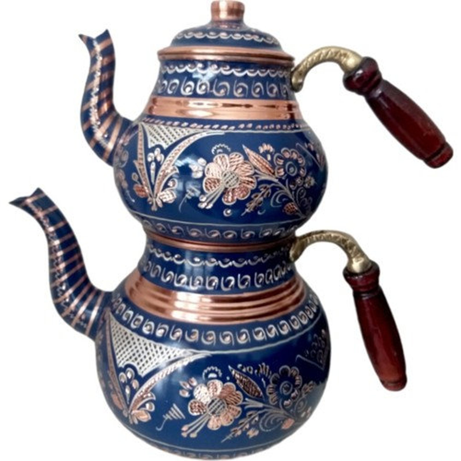 Heavy Work Traditional Copper Teapot Turkish Copper Teapot Etsy