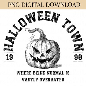 Halloween Town Png, Halloween Png, Vintage Halloween Png, Pumpkin Png, Jack O Lantern Png, Vintage Fall Png, College Font Png, Fall Png