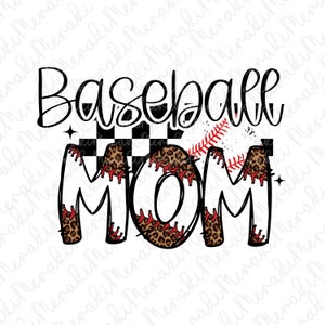 Baseball Mom PNG, Sports Mom Download, Baseball Png, Sports Shirt Design, Mom Gift, Baseball Leopard Mom Png, Sublimation Png