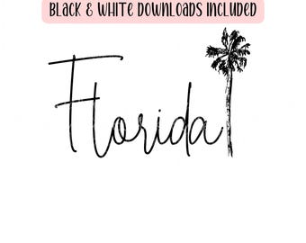 Florida (Png), Palmera (Png), Camiseta de Florida (Png), Viajes (Png), Estado de Florida (Png), Diseños de sublimación (Png)