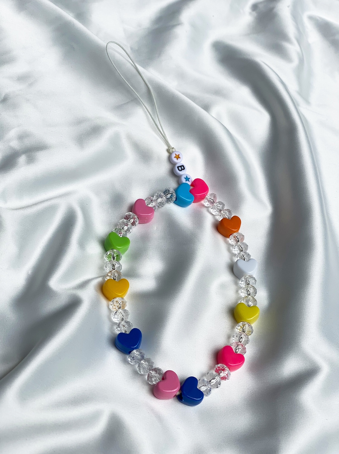 Handmade Personalized crystal and heart charms beaded phone Etsy