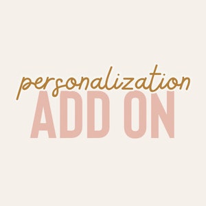 Personalization Add On
