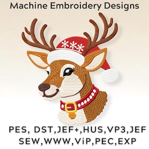Christmas Reindeer Embroidery Design,christmas embroidery designs,deer embroidery designs,,Holiday Embroidery
