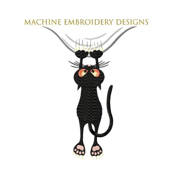 Broderie de chat, motifs de broderie machine, cadeau de broderie personnel, motifs de broderie machine, motifs de broderie, téléchargement de broderie.