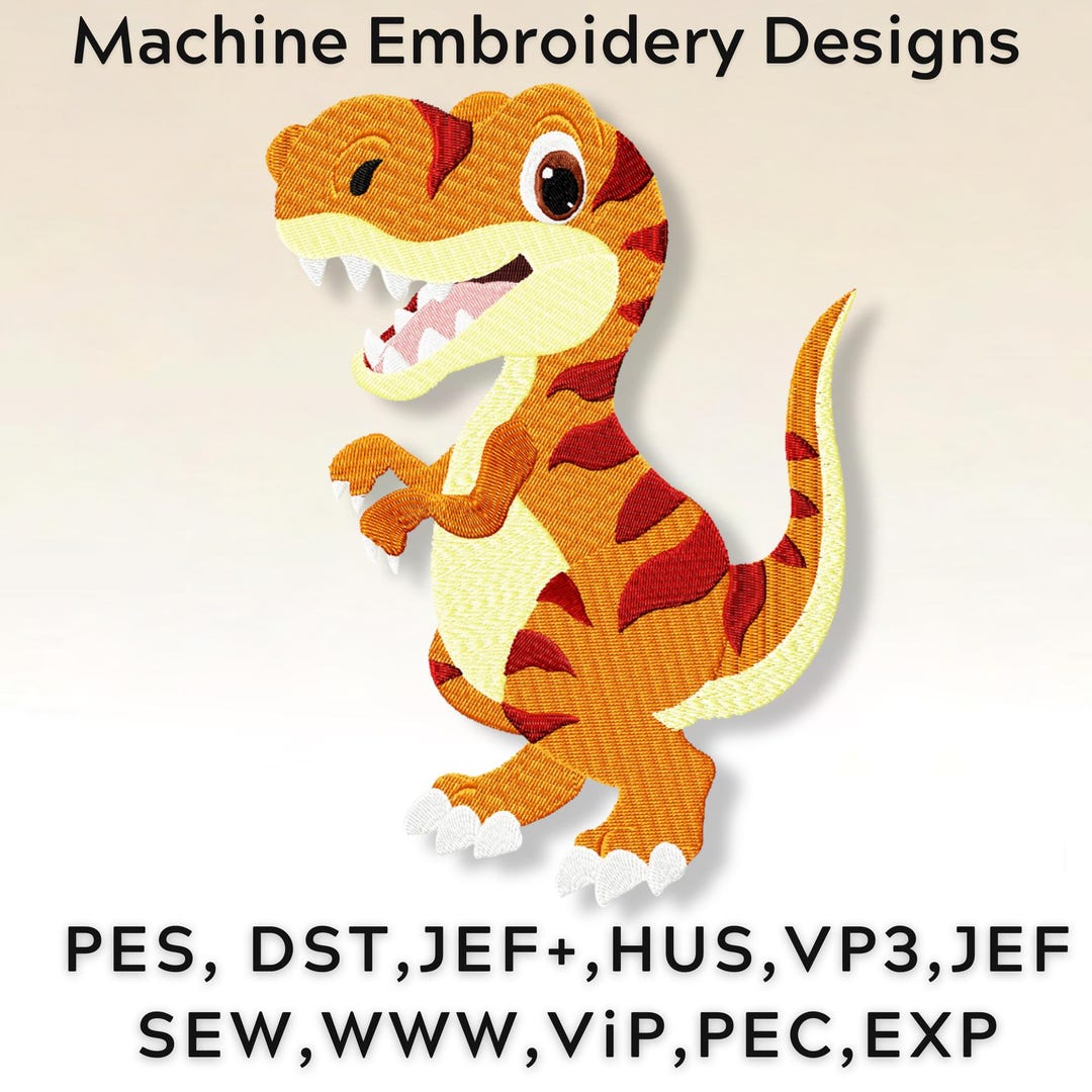 T-rex Dinosaur Machine Embroidery Design (digital Download) - Etsy