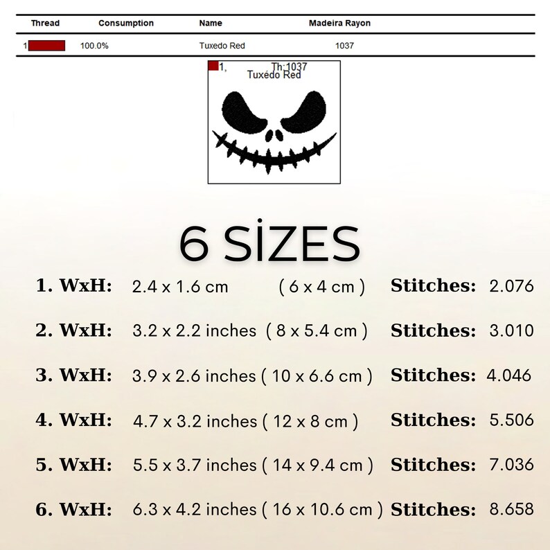 Pumpkin Faces Embroidery Designs7 Halloween Scary Face Embroidery