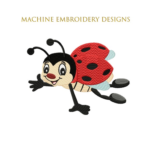 Motif de broderie coccinelle, motifs de broderie machine, motifs de broderie de créateur, sticker personnalisé, créateur de fichiers de broderie