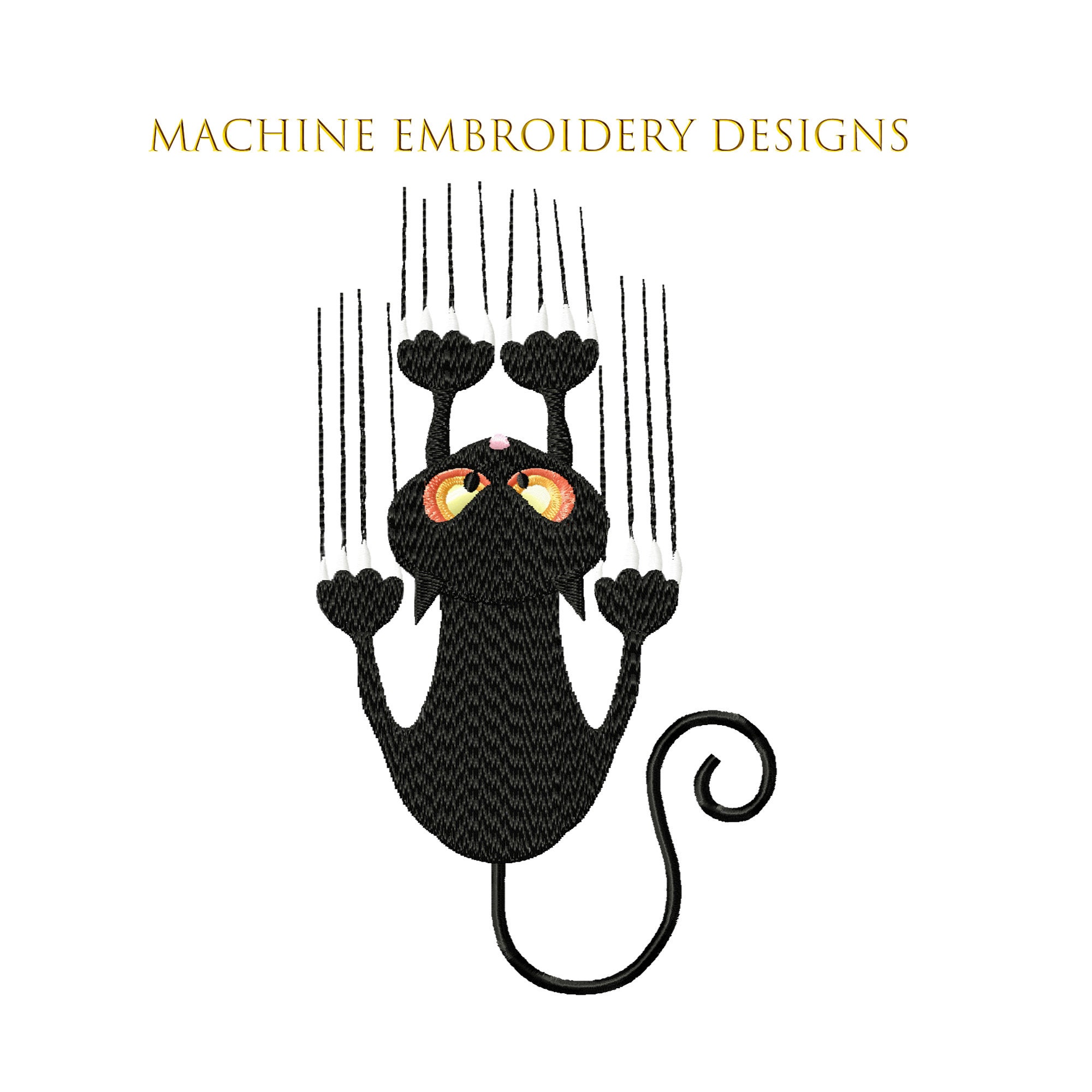 Cute Black Cat Embroidery Kit Cross Stitch Kits For - Temu
