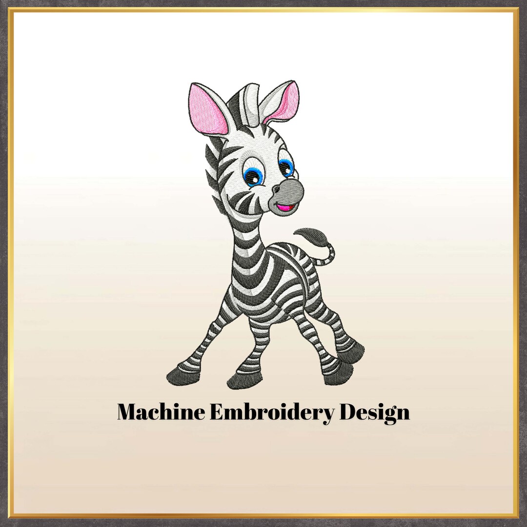 Zebra Embroidery Design: Wild Nature Embroidery (5 Sizes) (digital ...