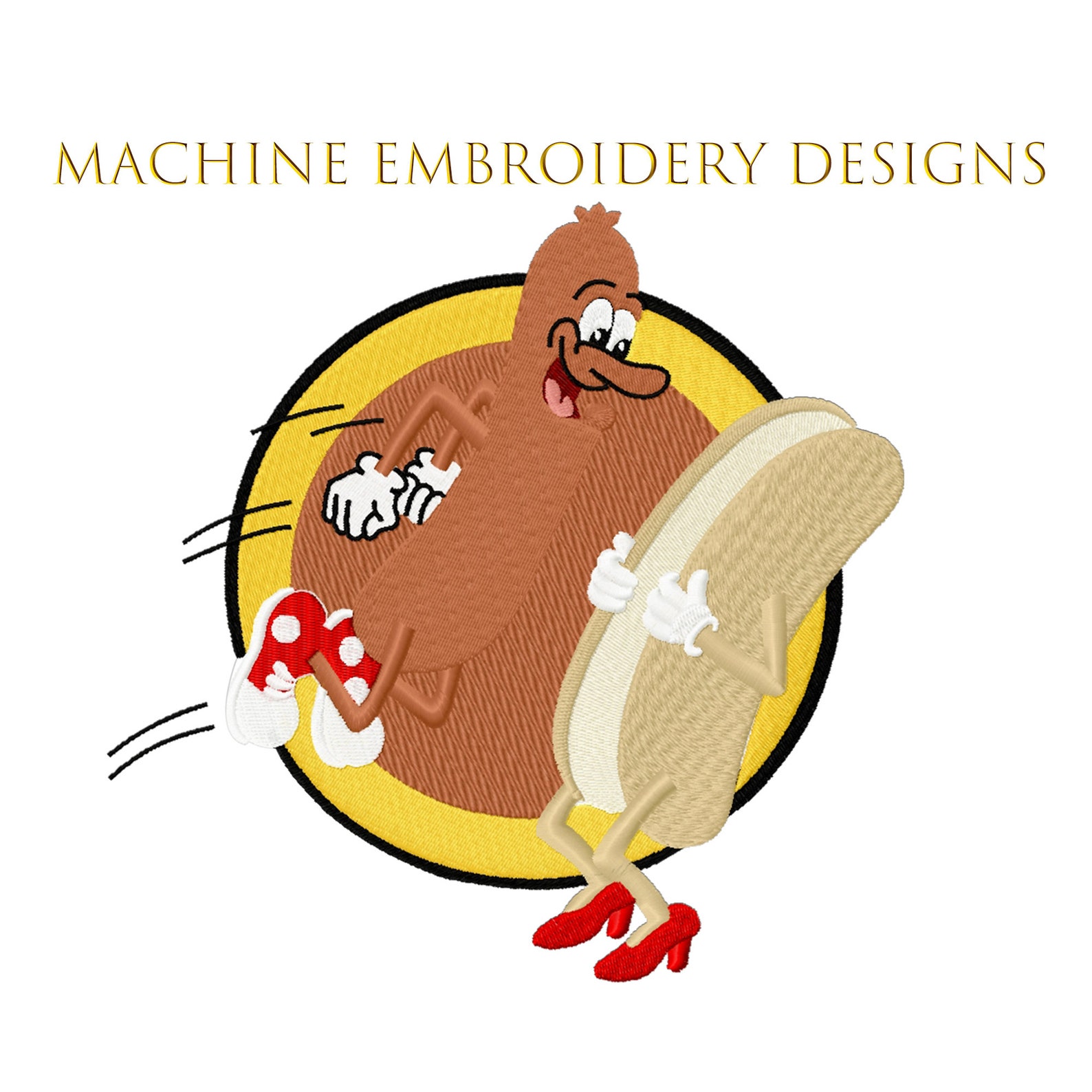 Funny machine embroidery designs hot dog embroidery design  etsy uk