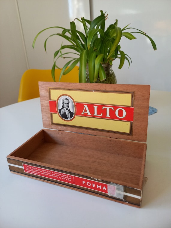 Vintage Cigar Box|  Vintage Cigar cases ALTO CIGARS (Belgium) | Wood box