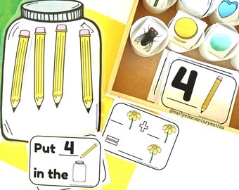 Actividad y tapete de aprendizaje para contar del 1 al 20 y operaciones de suma, ideales para libros ocupados, juegos de carpetas de archivos y centros.