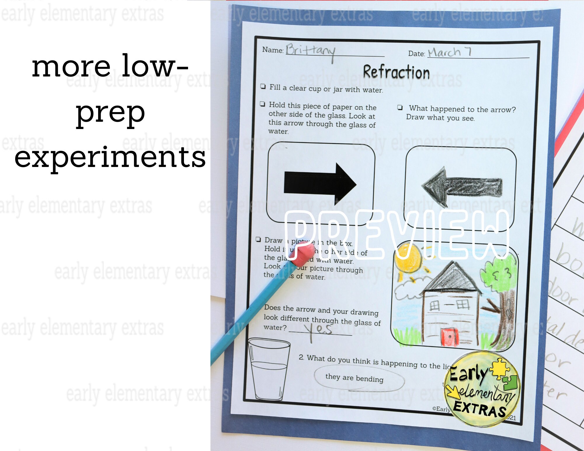 Reflection and Refraction Lesson Science Worksheets Science | Etsy