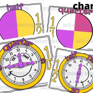 Telling Time Printable Center, Tell Time to the Hour, Half Hour, and ...