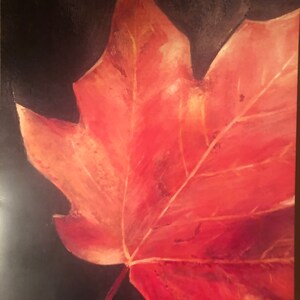 Hint of fall, autumn, art, thank you, birthday card, maple leaf, rustic, print, blank card, thanksgiving card, cottage, country, nature
