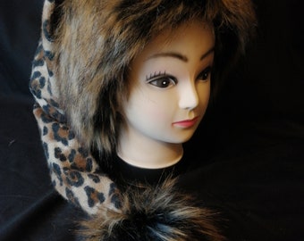 Luxury Leopard Print Santa Hat