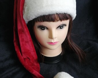 Luxury Red & White Santa Hat
