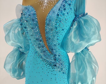 Ballroom Dance Dress. Custom made  Ballgown for standard / smooth with Swarovski