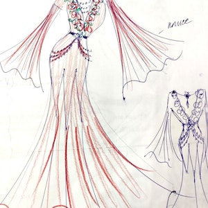 Custom American Smooth Dance Dress Couture. Custom made one of a kind