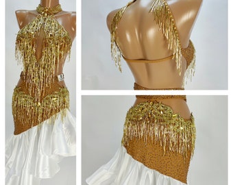 Gatsby:  Ballroom Latin Dance Dress with Swarovski Crystals
