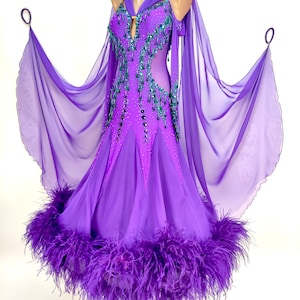 Purple Rain Ballroom Smooth Dance Dress