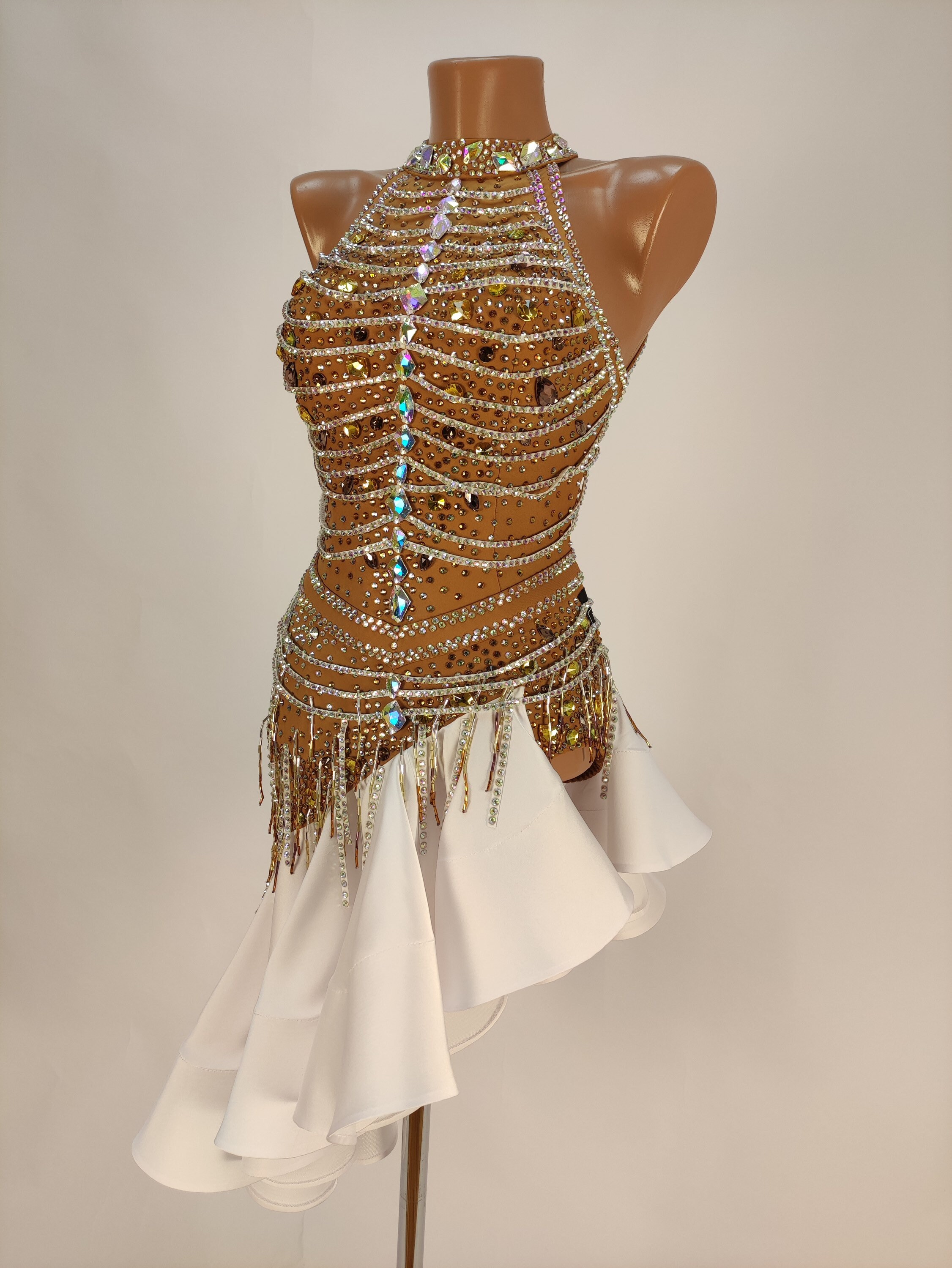 Ballroom Latin Dance Dress With Swarovski Crystals - Etsy Ballroom Latin Dance Dress With Swarovski Crystals - Etsy