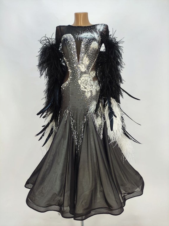 社交ダンス用ドレスセット 黒と白 社交ダンス用ドレスセット 黒と白 社交ダンス用ドレス 社交