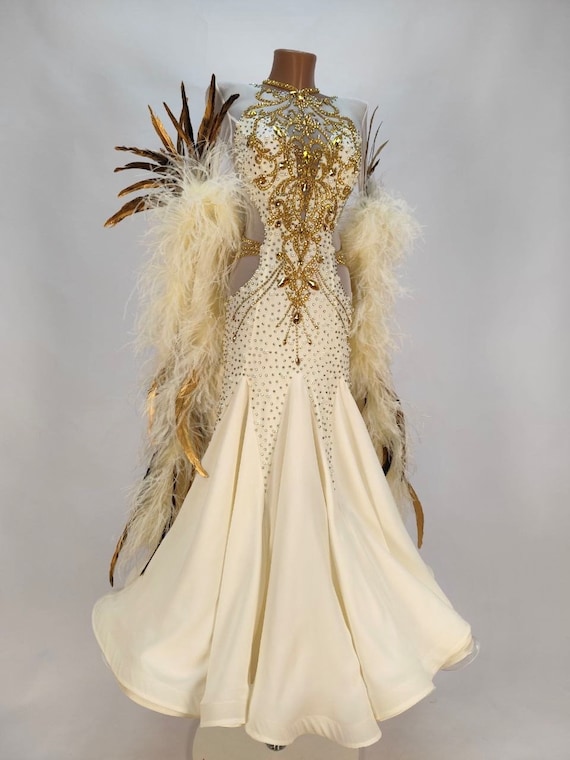 Aphrodite .ballroom Dance Dress. Custom Made Ballgown for Standard /  Smooth With Swarovski - Etsy