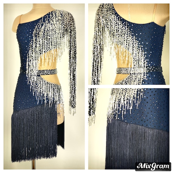 Ballroom Standard & Latin Dance Dress With Swarovski Crystals 