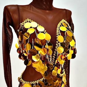 Showstopper Gold Latin Dress – Cha Cha, Samba & Rhythm Competition Ready