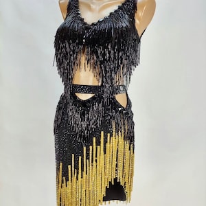 Ballroom Latin Dance Dress with Swarovski Crystals
