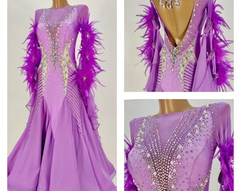 Ballroom Dance Dress. Custom made  Ballgown for standard / smooth with Swarovski