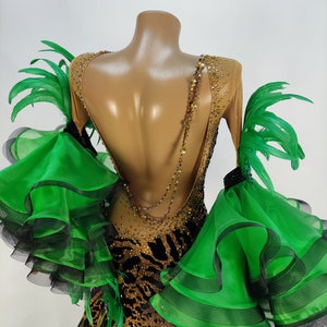 Wild Thing  Ballroom Dance Dress Couture. Custom made with Swarovski elements for standard / smooth