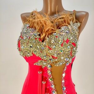 Ballroom Latin Dance Dress with Swarovski Crystals