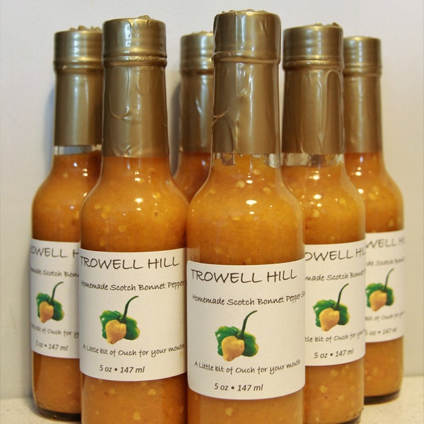 Jamaican Scotch Bonnet Pepper Sauce - 5 oz bottle - Original or Pineapple! - Perfect for a gift! Great as a marinade or for grilling!