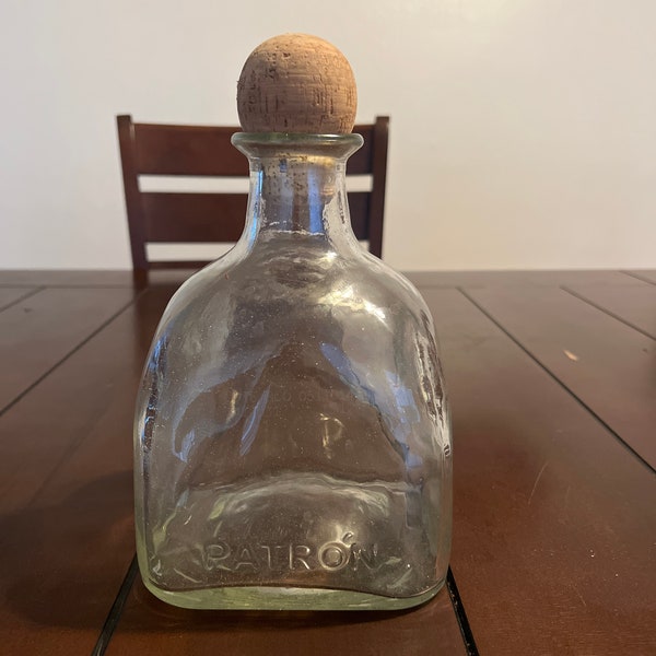 Hand Blown Patron Tequila Bottle