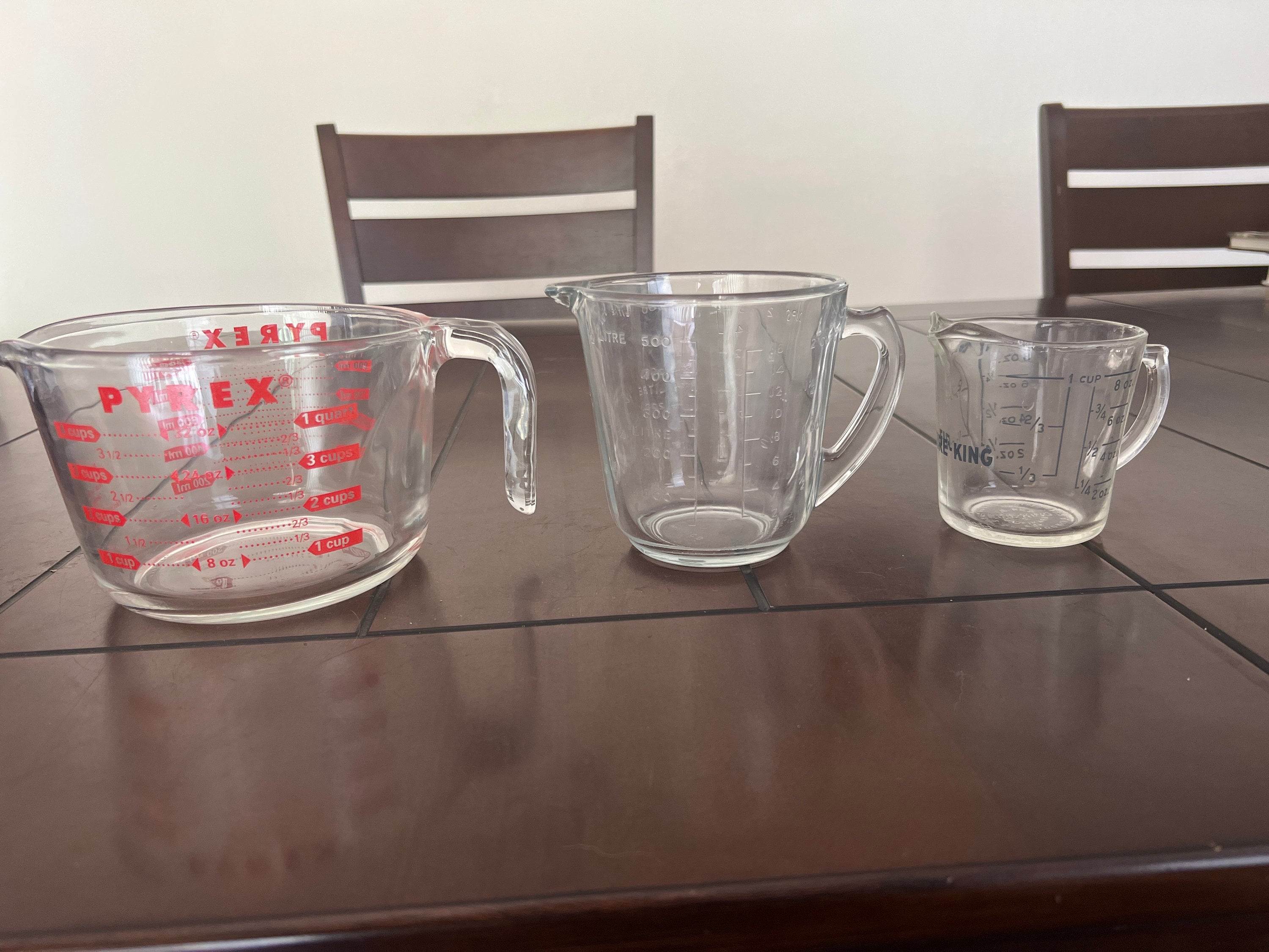 Vintage PYREX - Borosilicate Glass Cookware - Measuring Cup 0.5 L –  IcedTeaPitcher.com