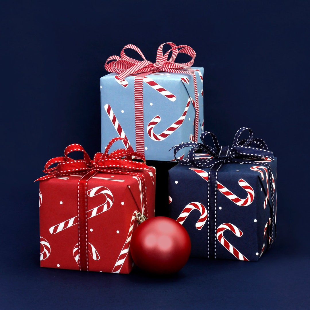 Candy Cane Christmas Wrapping Paper 