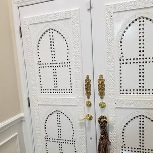 Customized Moroccan Carved Door Panel, Personalized Decorative Wall Panel, Hand Carved Wooden Door, Moroccan Arch Door Design, Hanging Door