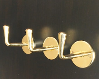 Set of Unlacquered Brass Wall Hook • Brass Home Decor • Bathroom Towel Hook • Minimalist Brass Hooks • Art Decor Brass Hook • Brass Hanger.