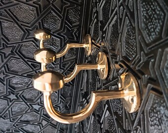 Handmade Solid Brass Hook – U-Shaped Wall Hook – Minimalist Polished Brass Towel and Coat Hanger – Modern and Vintage Home Decor
