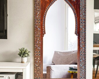 Specchio da parete in rafia fatto a mano, stile boho, decorazione con conchiglie e rafia, paglia naturale, ghirlanda regalo, decorazione sospesa, Bali - Italia