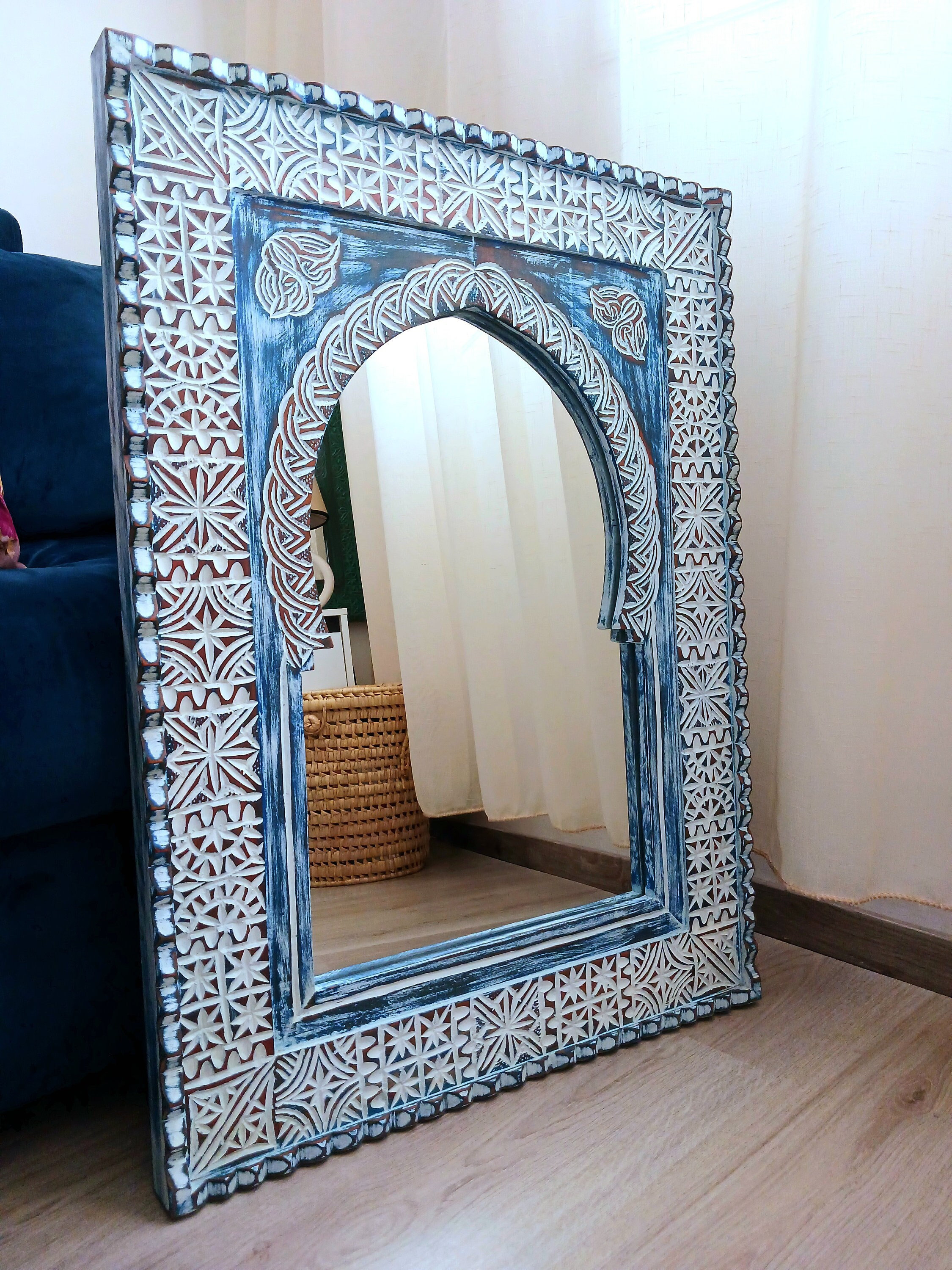 Carved wood mirror - Etsy 日本