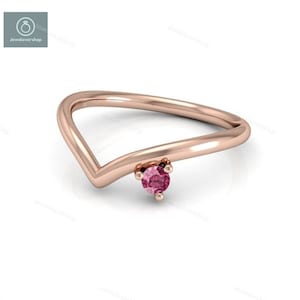 Rhodolite Garnet Ring, Pink Gemstone Ring, Art Deco Ring, January Birthstone Ring, 925 Sterling Silver Ring, Engagement Ring, 14K Gold Ring