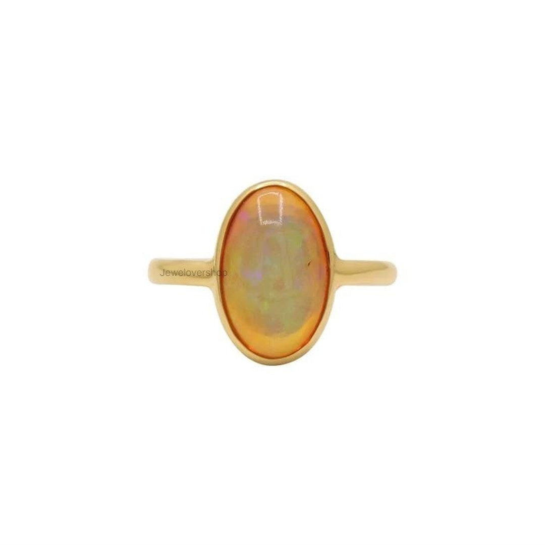 1.56 Carat Genuine Fire Opal .925 Sterling Silver Ring main image 0