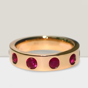 Ruby Full Eternity Band, July Birthstone Ring, Micro Pave Wedding Band, 925 Sterling Silver Ring, Engagement Ring, Christmas Gift, Ruby Ring